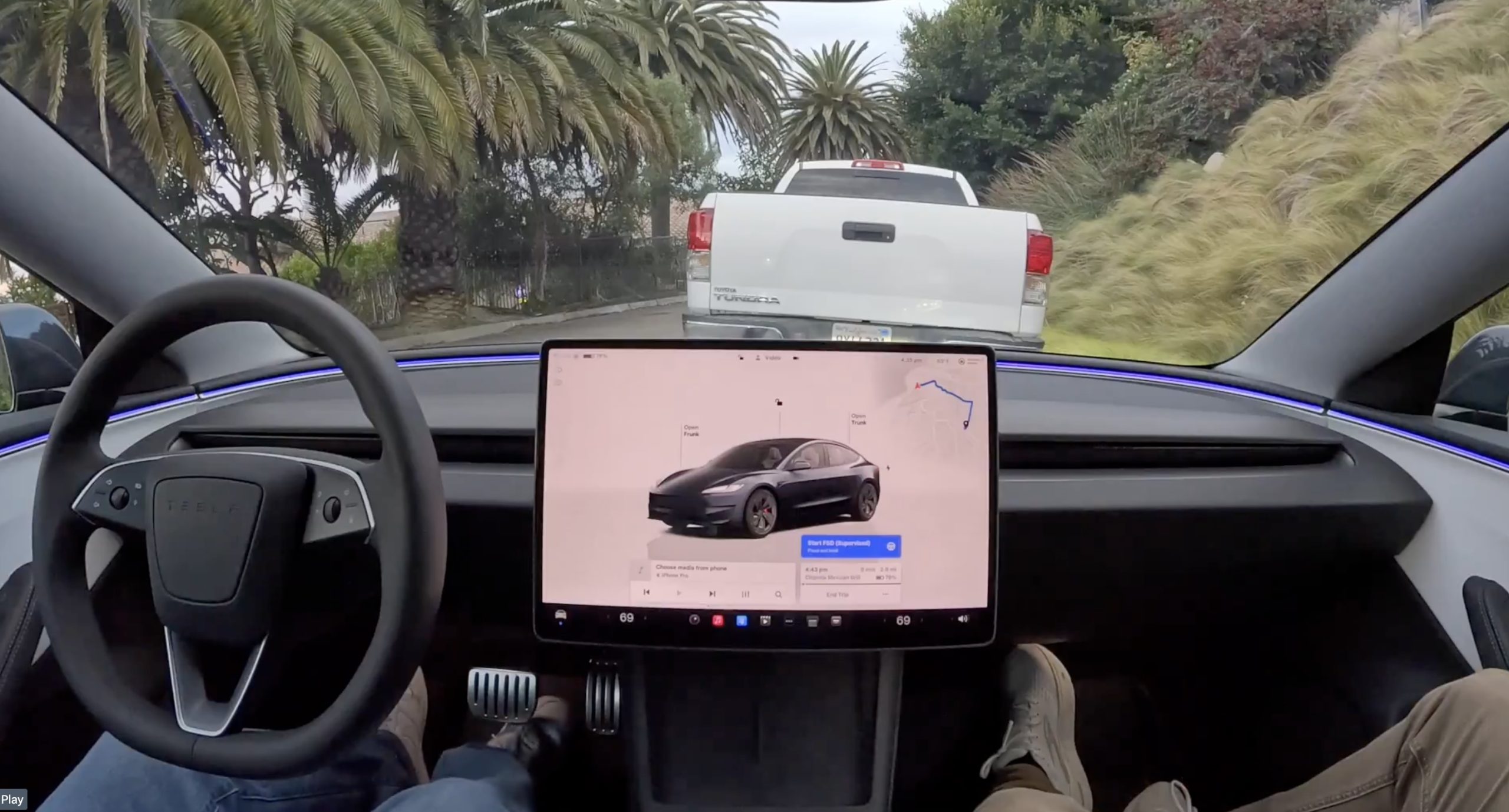 Пользователи Tesla FSD V13.2 делятся первыми впечатлениями от поездки