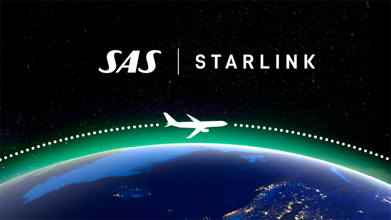 SAS сотрудничает со SpaceX, предоставляя бесплатные услуги Starlink на борту самолета